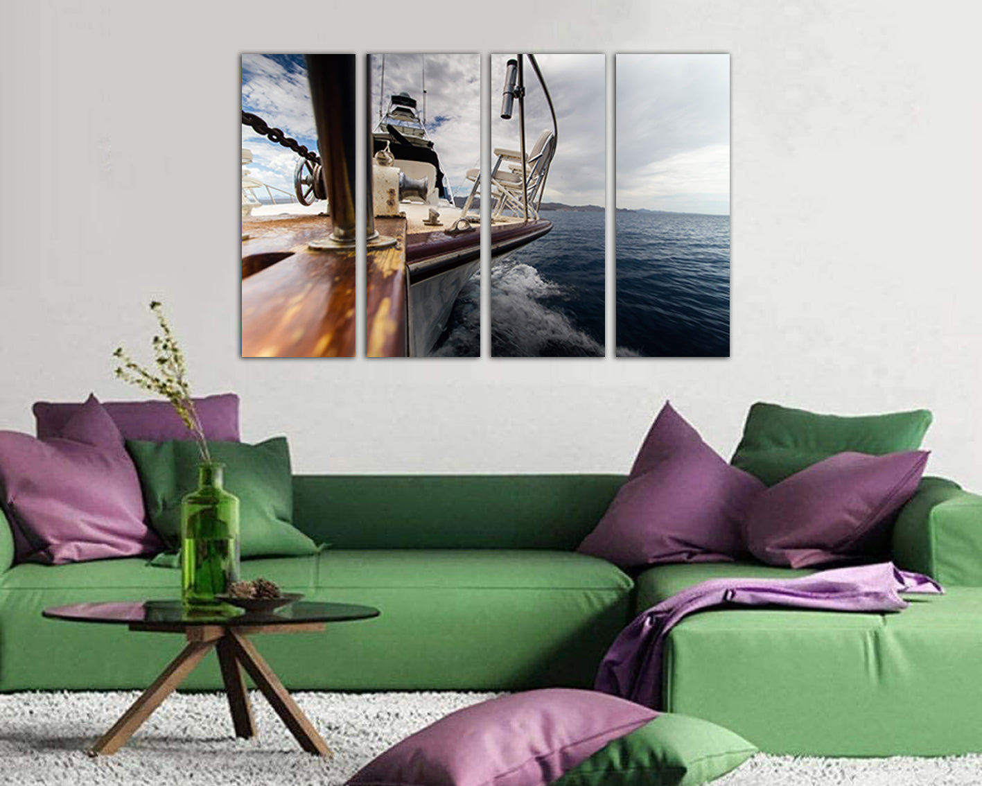 Print on canvas Yacht wall art Mechanism decor Ship print Travel gift Wave sea