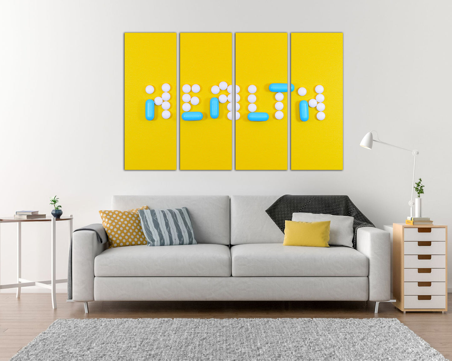 Health art works Science decor Medical print Pills photo Ready to hang