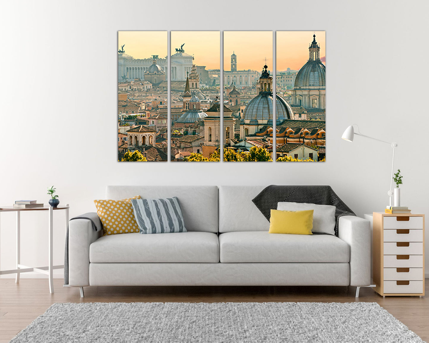 Wall art canvas Vatican St peter's basilica City decor Italy print Rome skyline travel