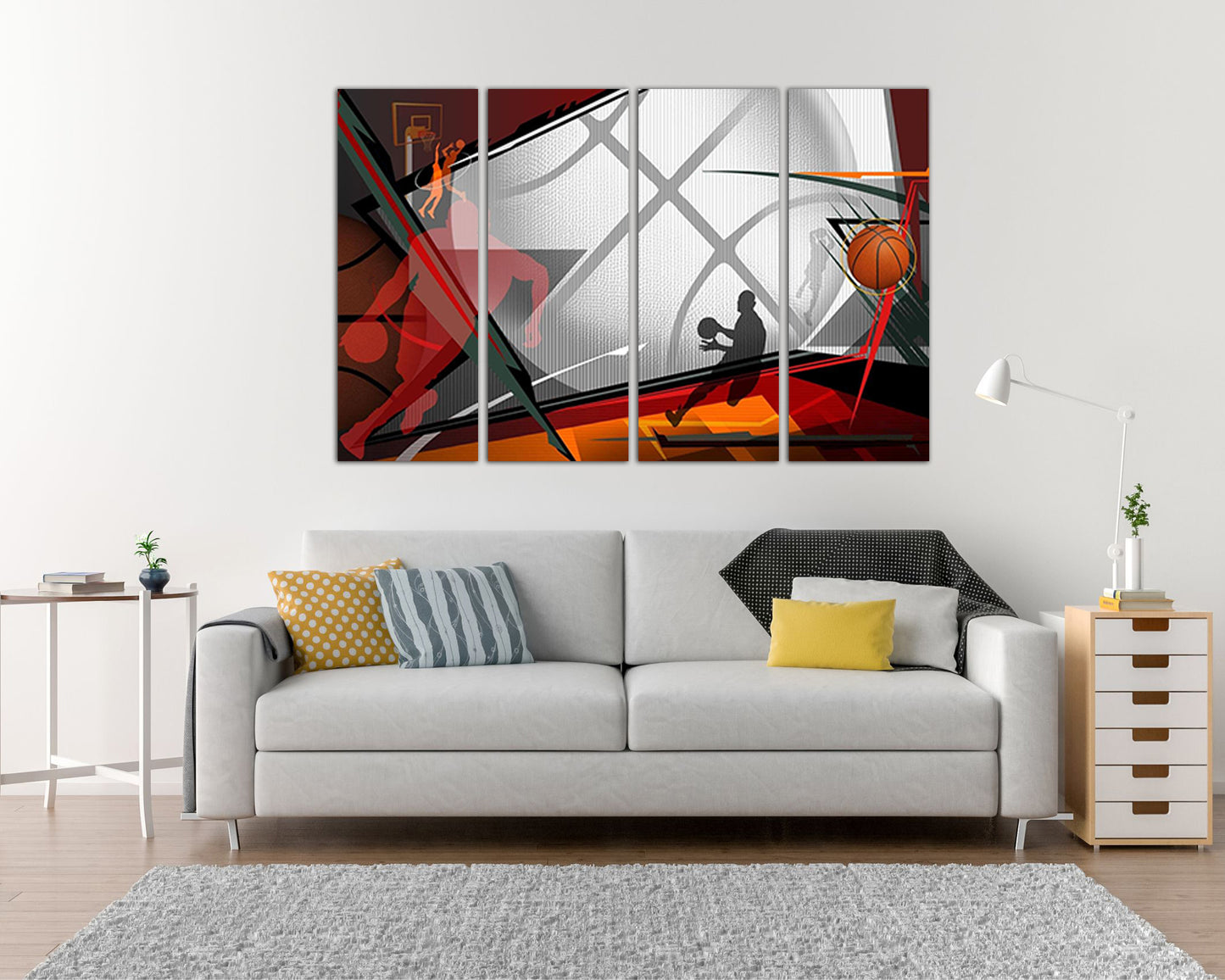 Basketball canvas Sport home art Child wall decor ready to hang