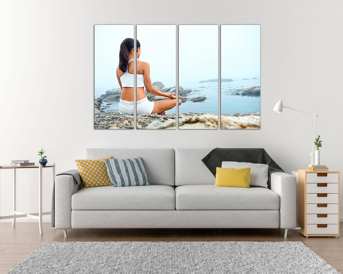 Yoga canvas art Spiritual decor gift wall print