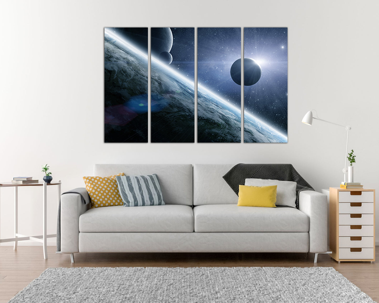 Outer space art Atmosphere decor Universe canvas Astronomy print Earth decor Cosmic wall art