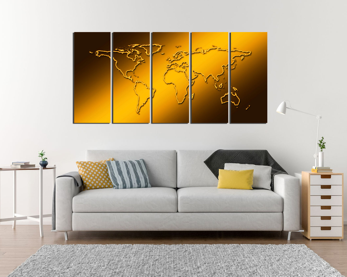 World map canvas Travel art décor ready to hang