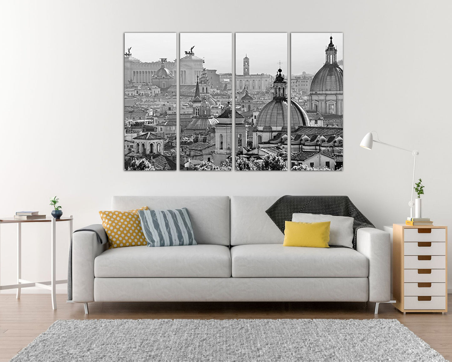 Wall art canvas Vatican St peter's basilica City decor Italy print Rome skyline travel