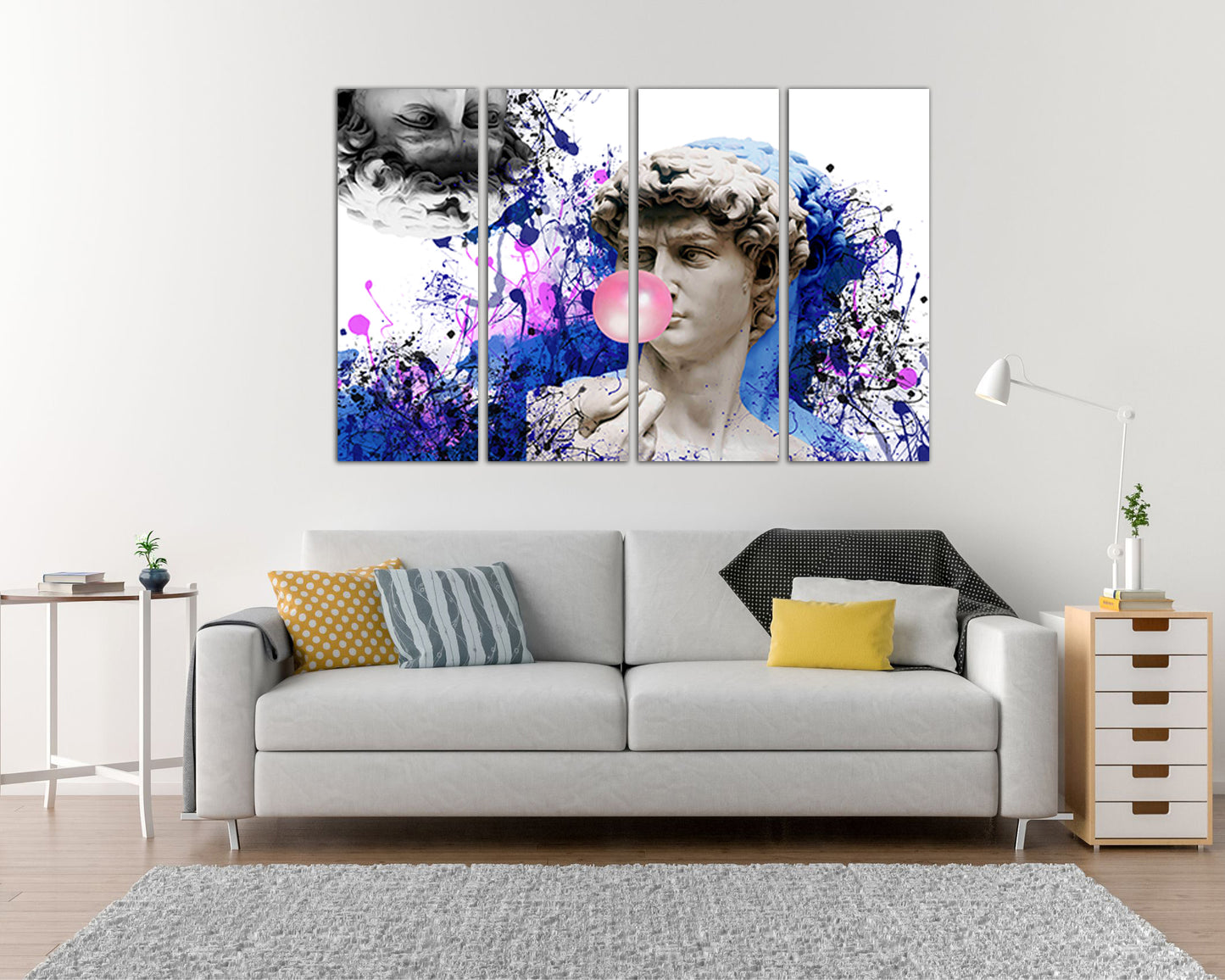 Michelangelo David Bubble gum print Rome statue Greek mythology art works