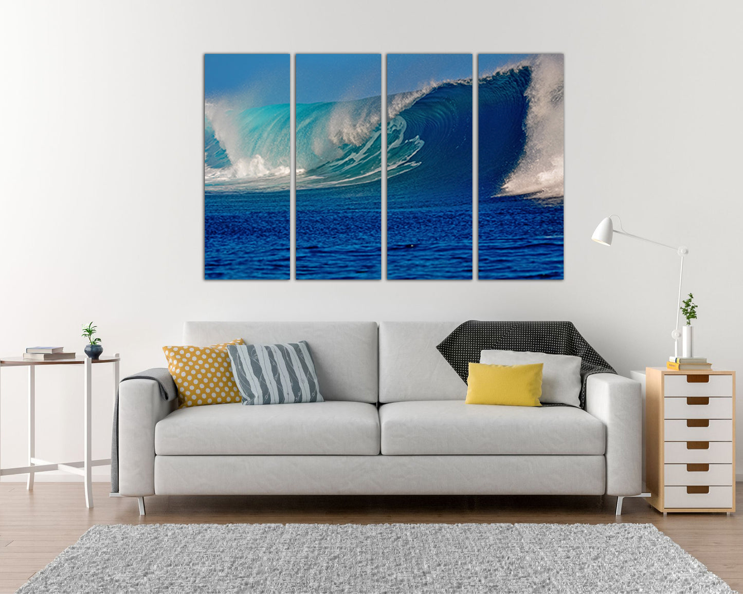 Large canvas art Ocean Waves print Water decor Landscape Nature artwork