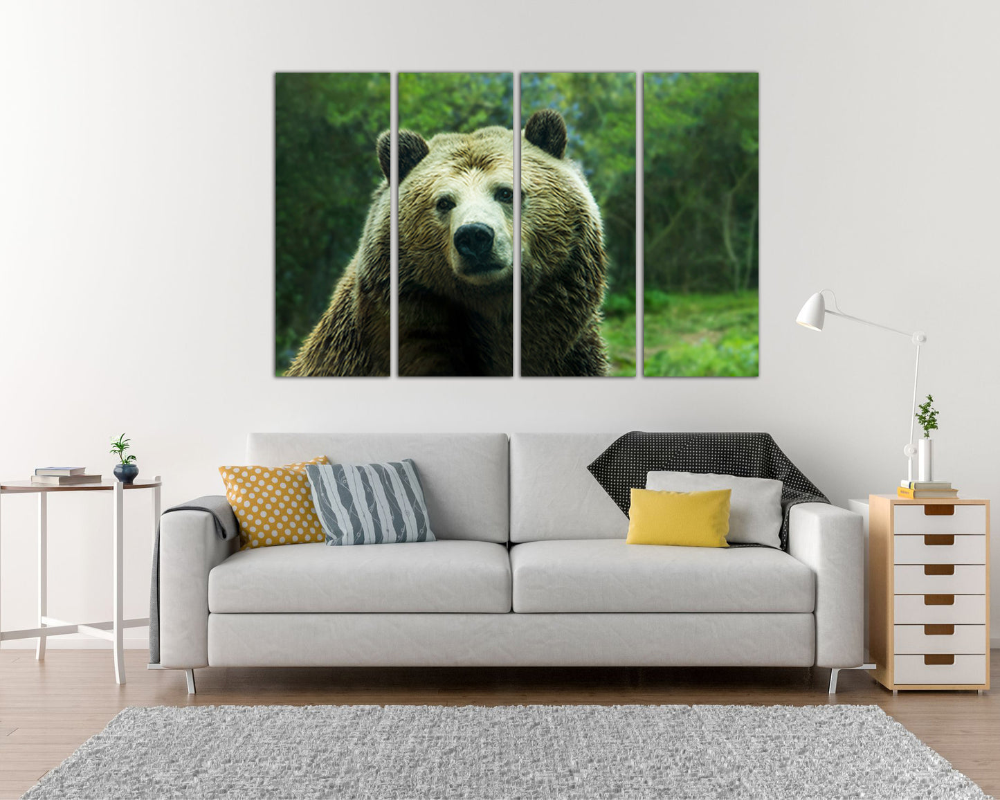 Bear canvas Animals print decor Ready to hang
