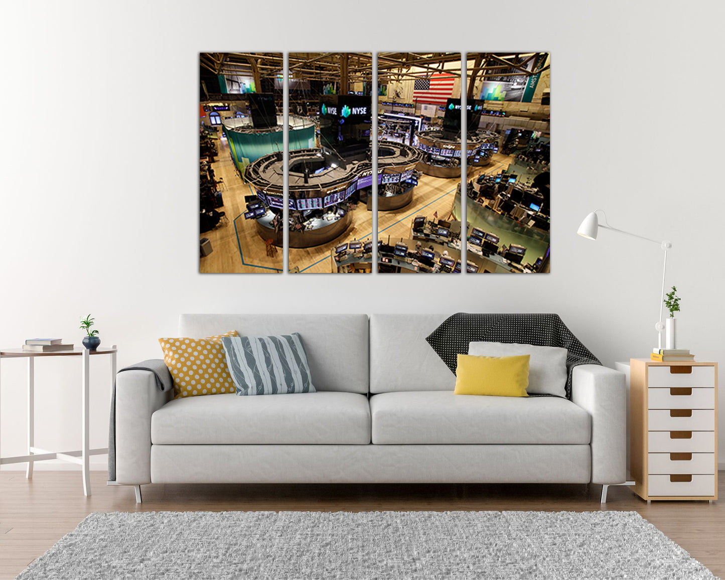Stock exchange Trading canvas Trade office decor Economics market Buy sell trade Finance art