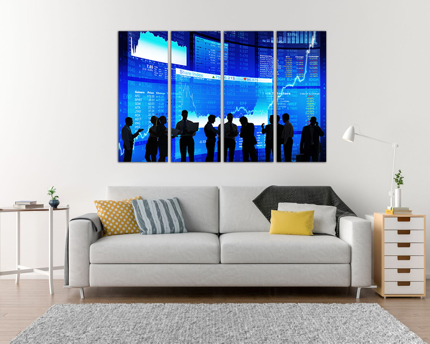 Stock exchange Investment décor Money canvas Stock market Trading print Investor wall art Finance artwork