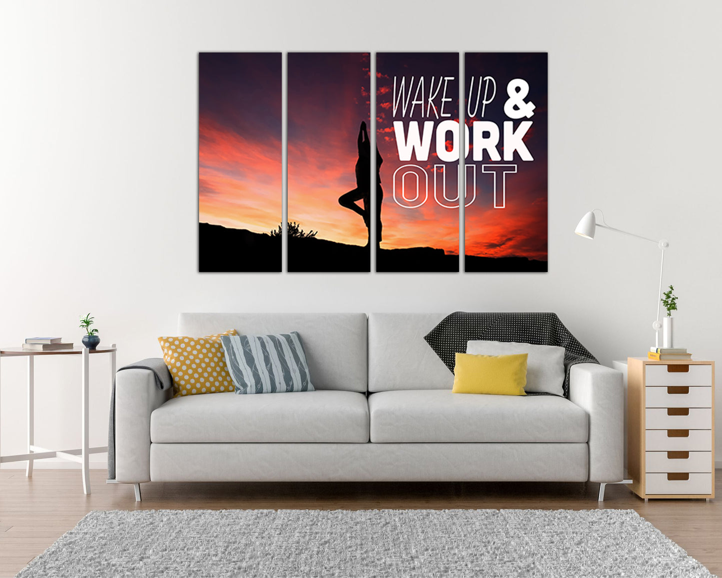 Fitness gym print on canvas Sports décor Motivation wall art