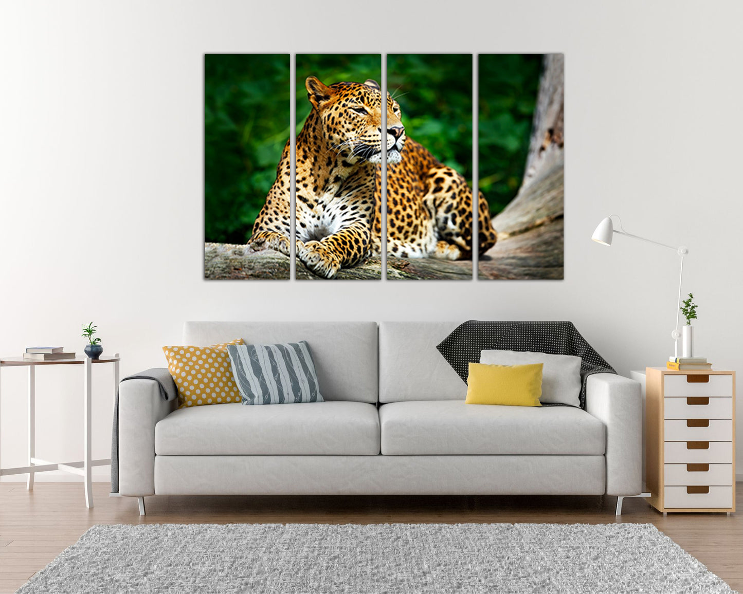 Leopard print on canvas Animals décor Cat photo gift Wild life artwork Cat wall art