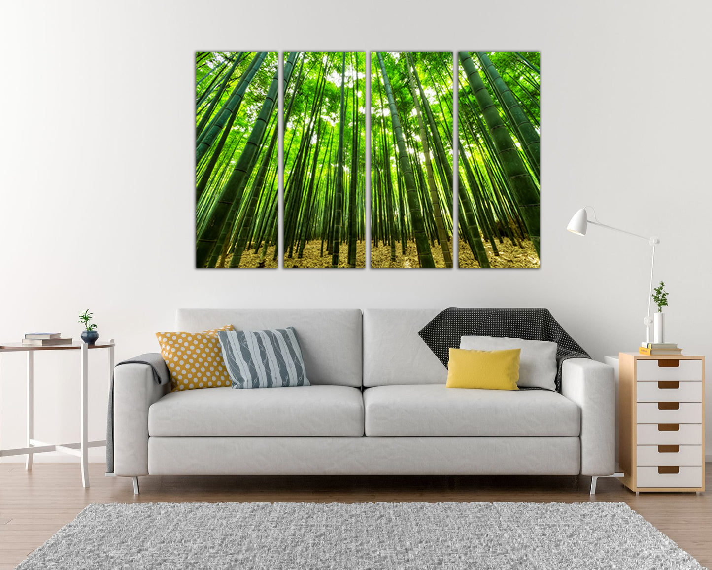 Bamboo forest in trees canvas Landscape wall art Nature photo Ready to hang