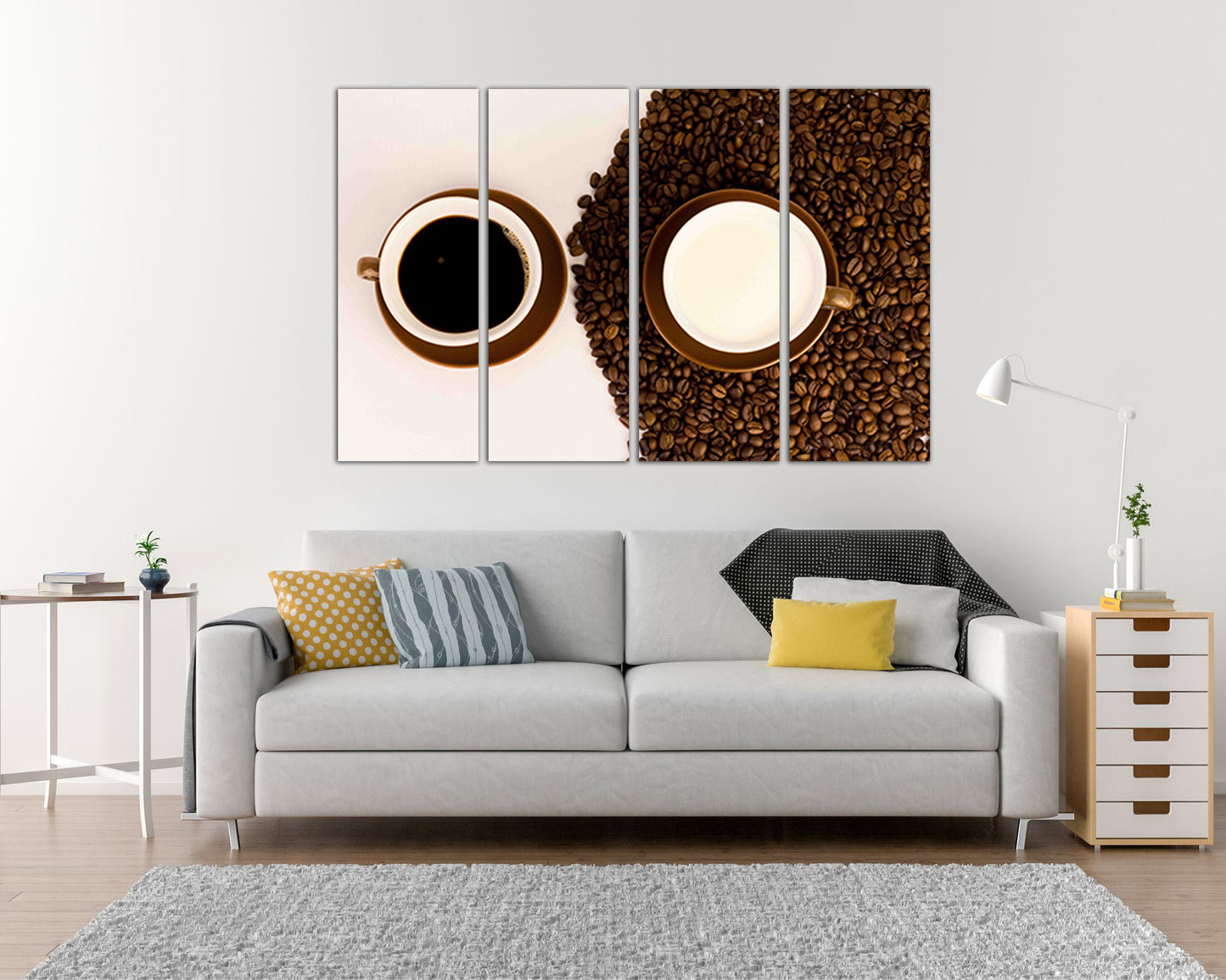 Coffee canvas Cafe decor Drink wall art Cappuccino print Loved drink gift Kitchen photo