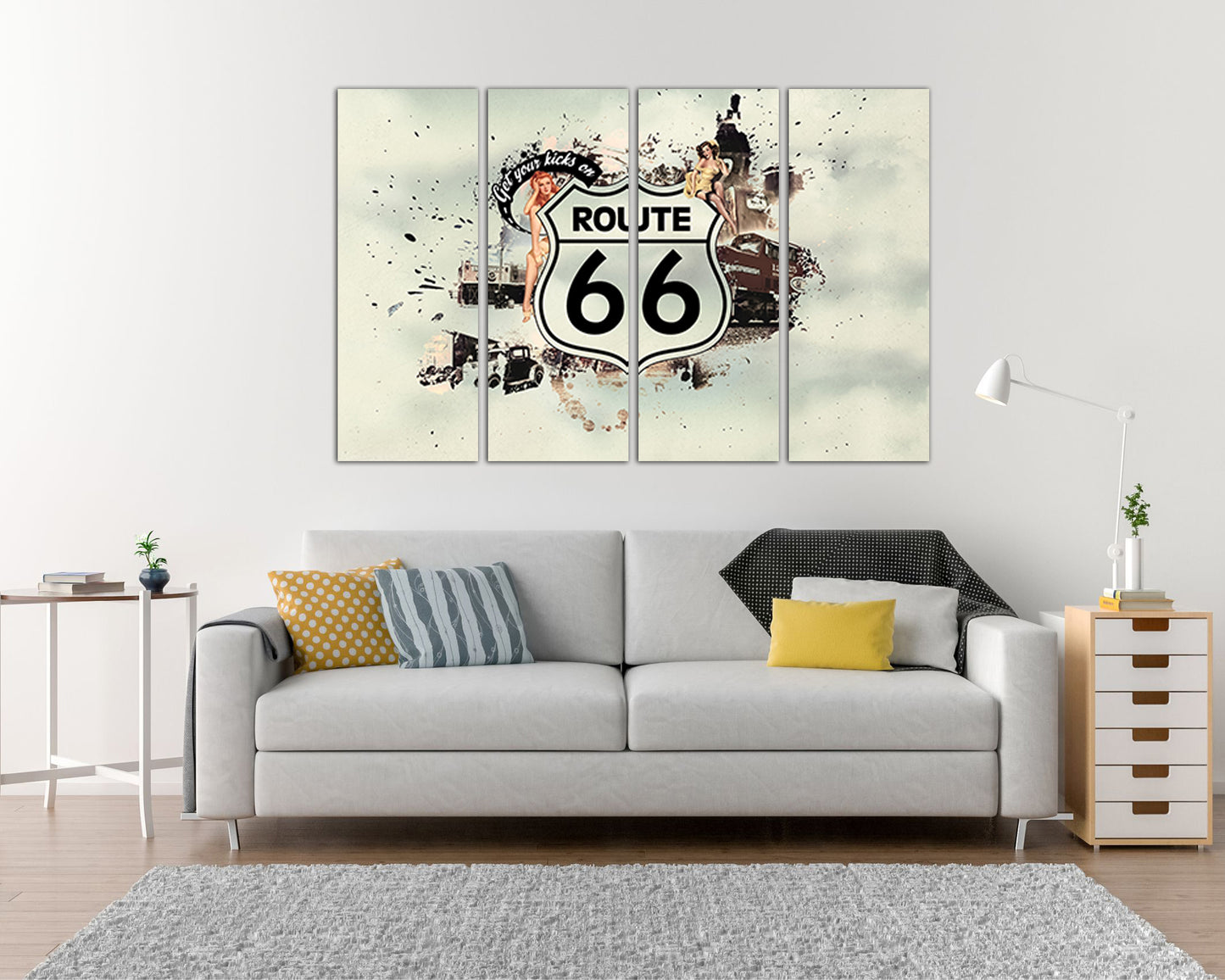 Route 66 Road trip print on canvas tourism art works