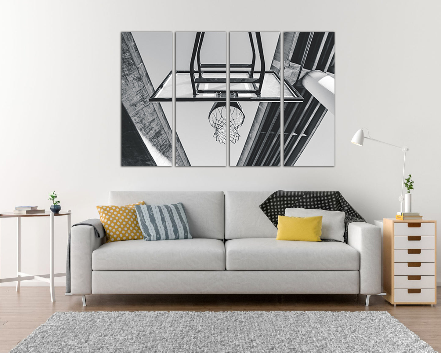 Basketball canvas Sport print Game wall art Boy room decor Soccer photo Athlete gift