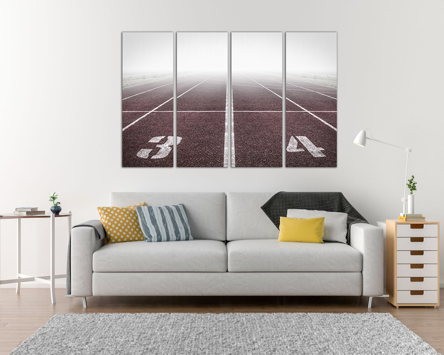 Road sports Running track art canvas ready to hang