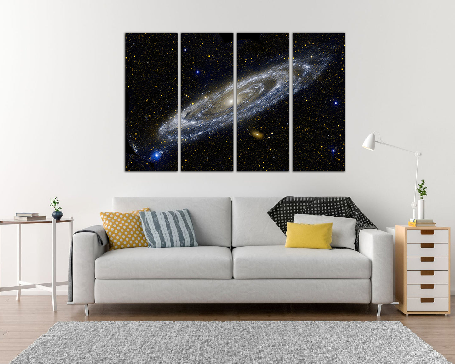 Space canvas Galaxy print Science astronomy Decor kids room Orbit home art Andromeda
