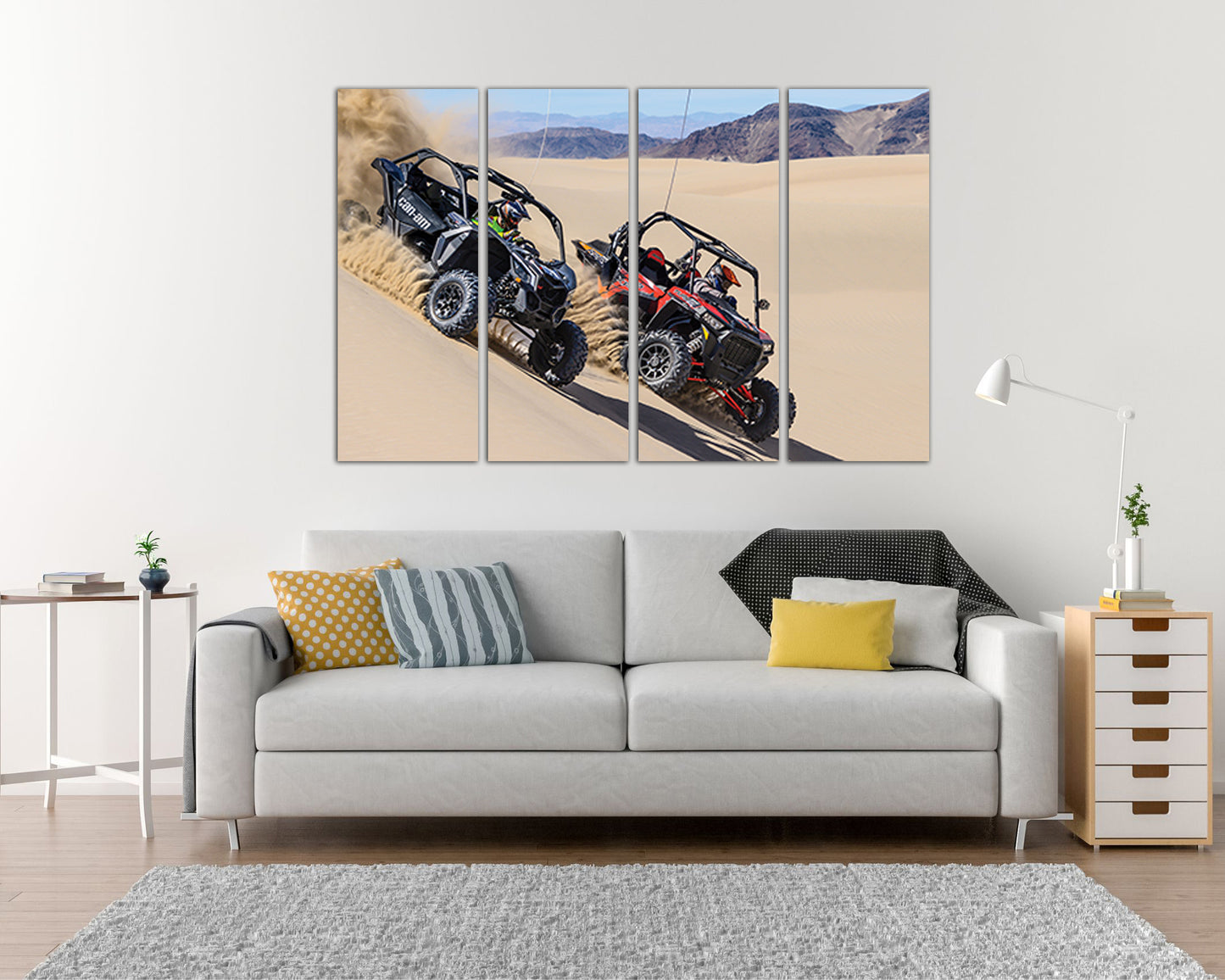 Wall art canvas Polaris car Sports print Mechanism decor Racing gift