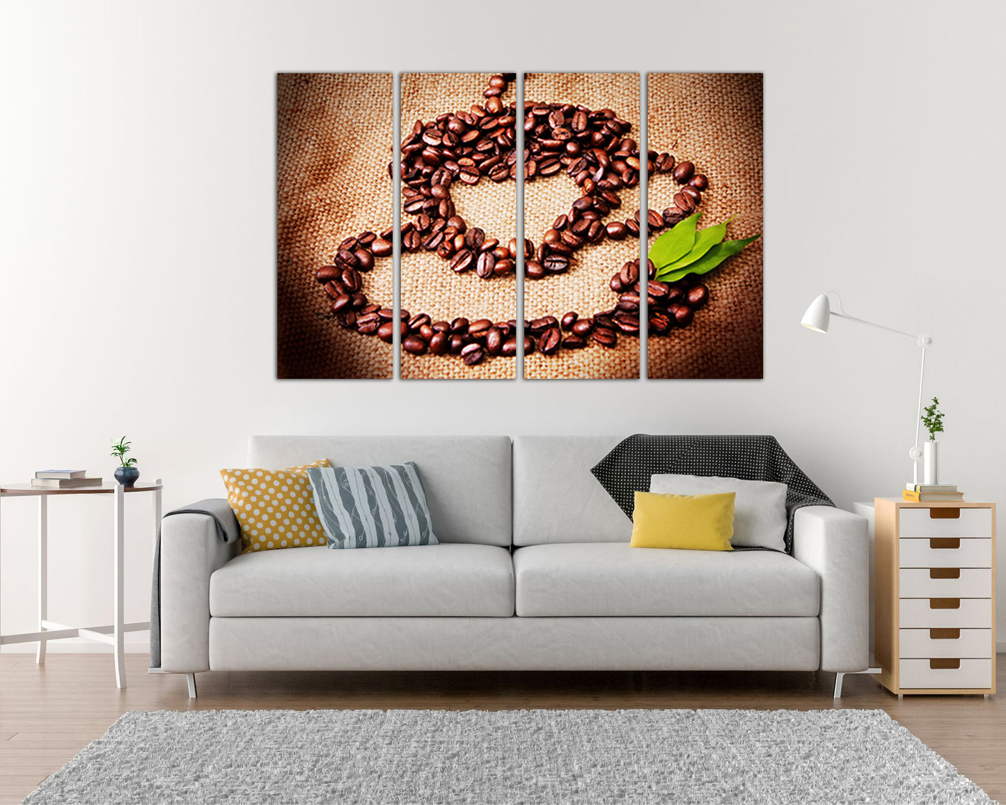 Coffee canvas Kitchen decor Drink wall print Loved drink gift Ready to hang