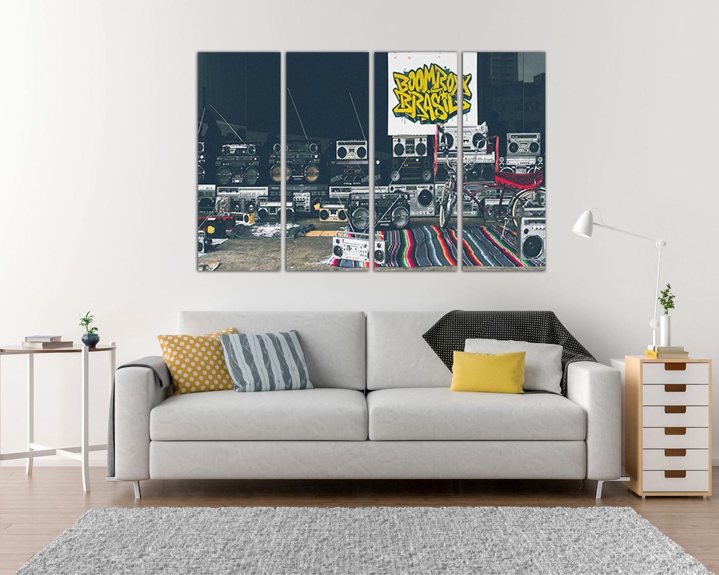 Boombox canvas Radio music print Dancer decor Wall art dance