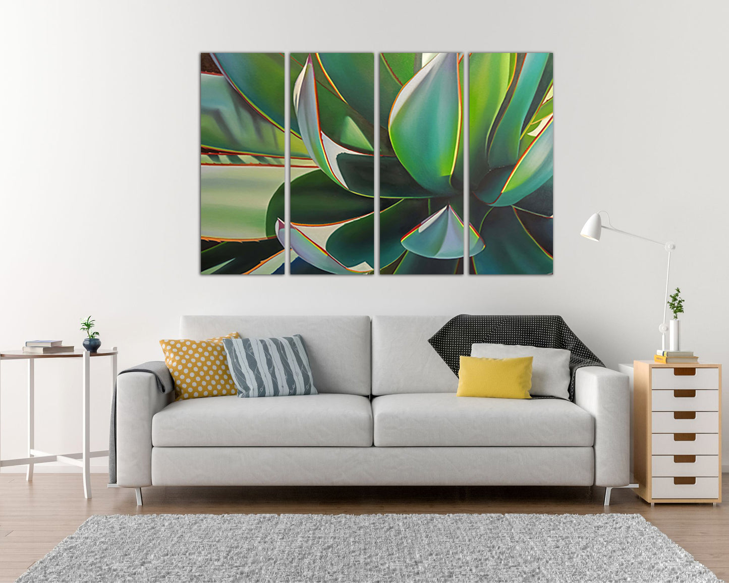 Succulent print Succulent canvas Botanical decor Flower wall art Cactus art Gift flower