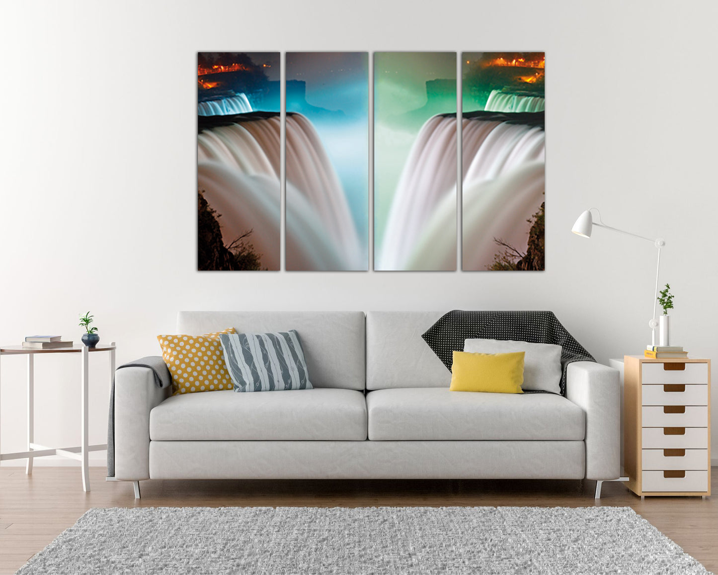 Niagara fall Waterfall canvas Panoramic nature wall art