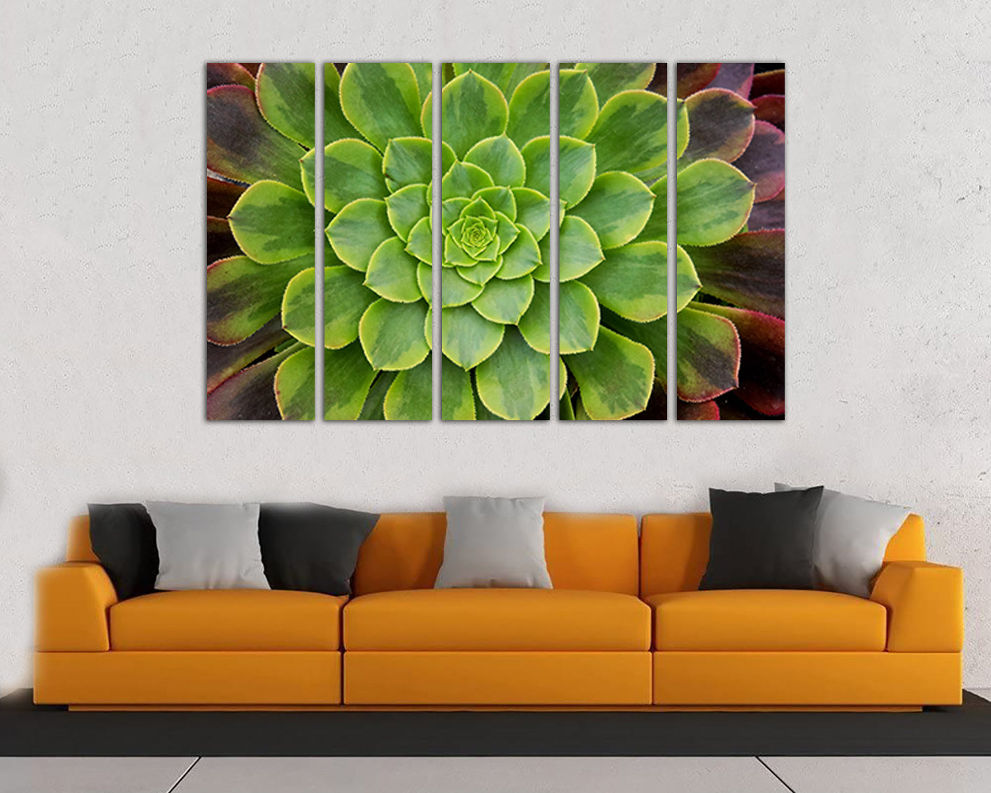 Cactus canvas Botanical decor Flower wall art Plant Succulent photo