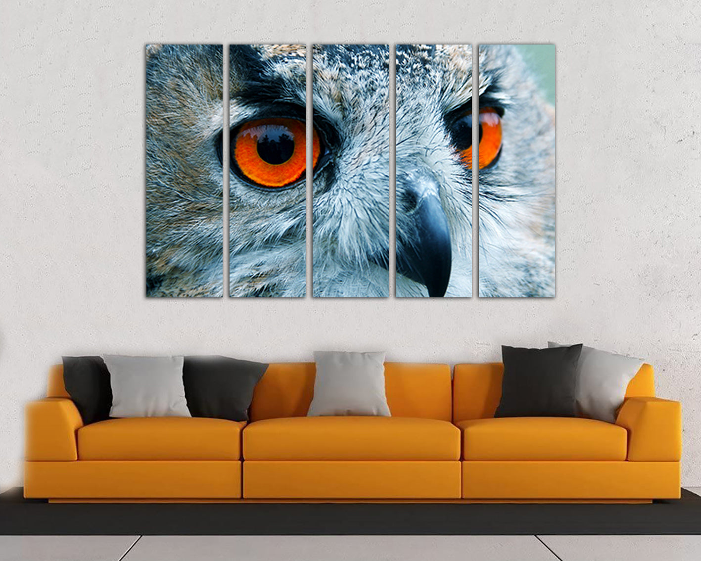 Brown Owl canvas Animals Print art Bird wall art