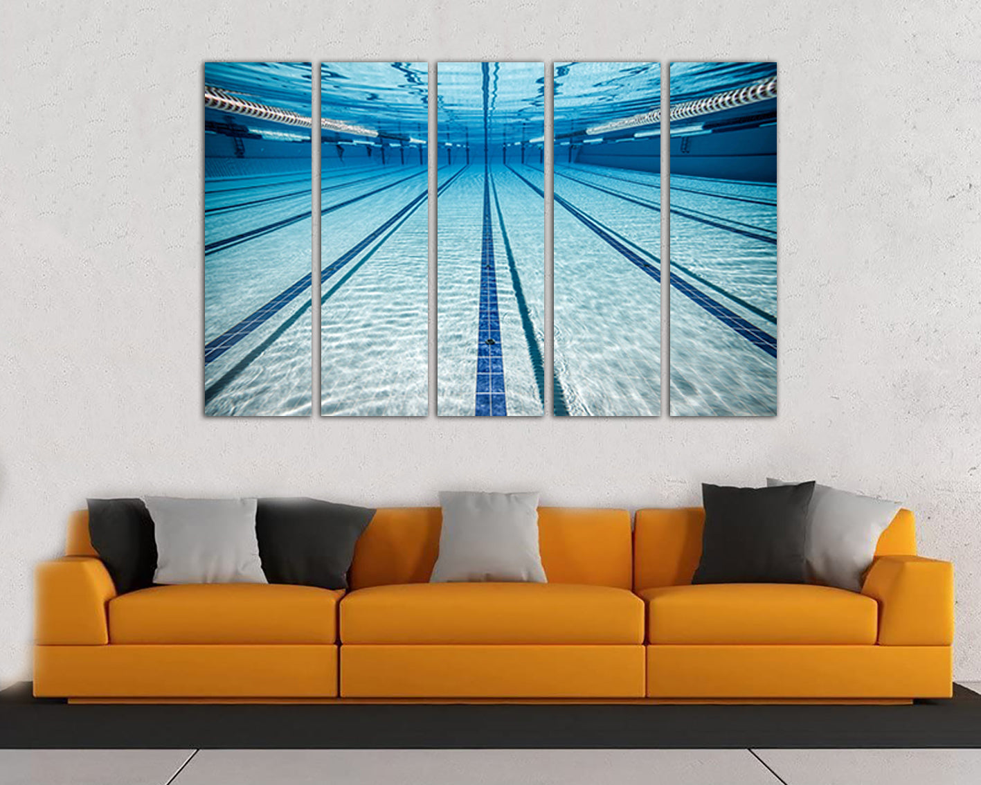 Large canvas set Pool print Sports decor Swimming photo Swimmer art Gift to swimmer