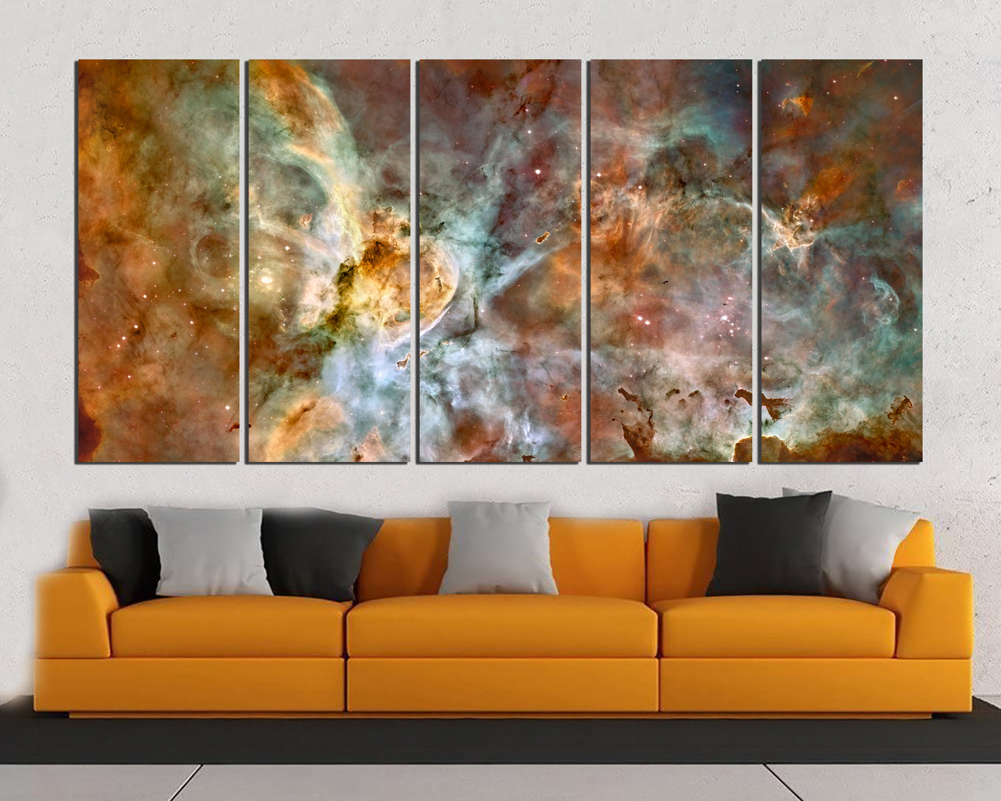 Space nebula Wall art canvas Cosmos decor Outer space print Milky way Telescope art