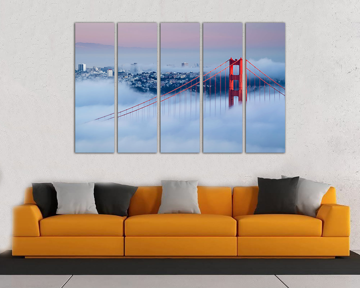 Golden gate bridge San Francisco canvas Sunrise travel decor ready to hang