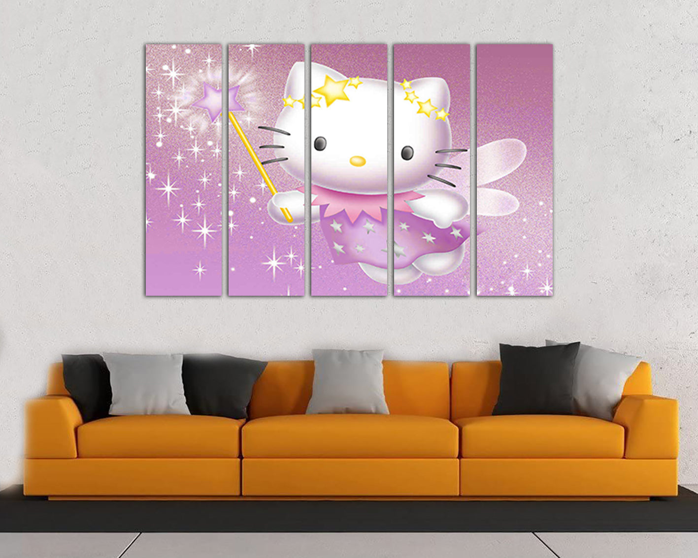 Doll print on canvas Nursery decor Kids Fairy art prints Child wizard