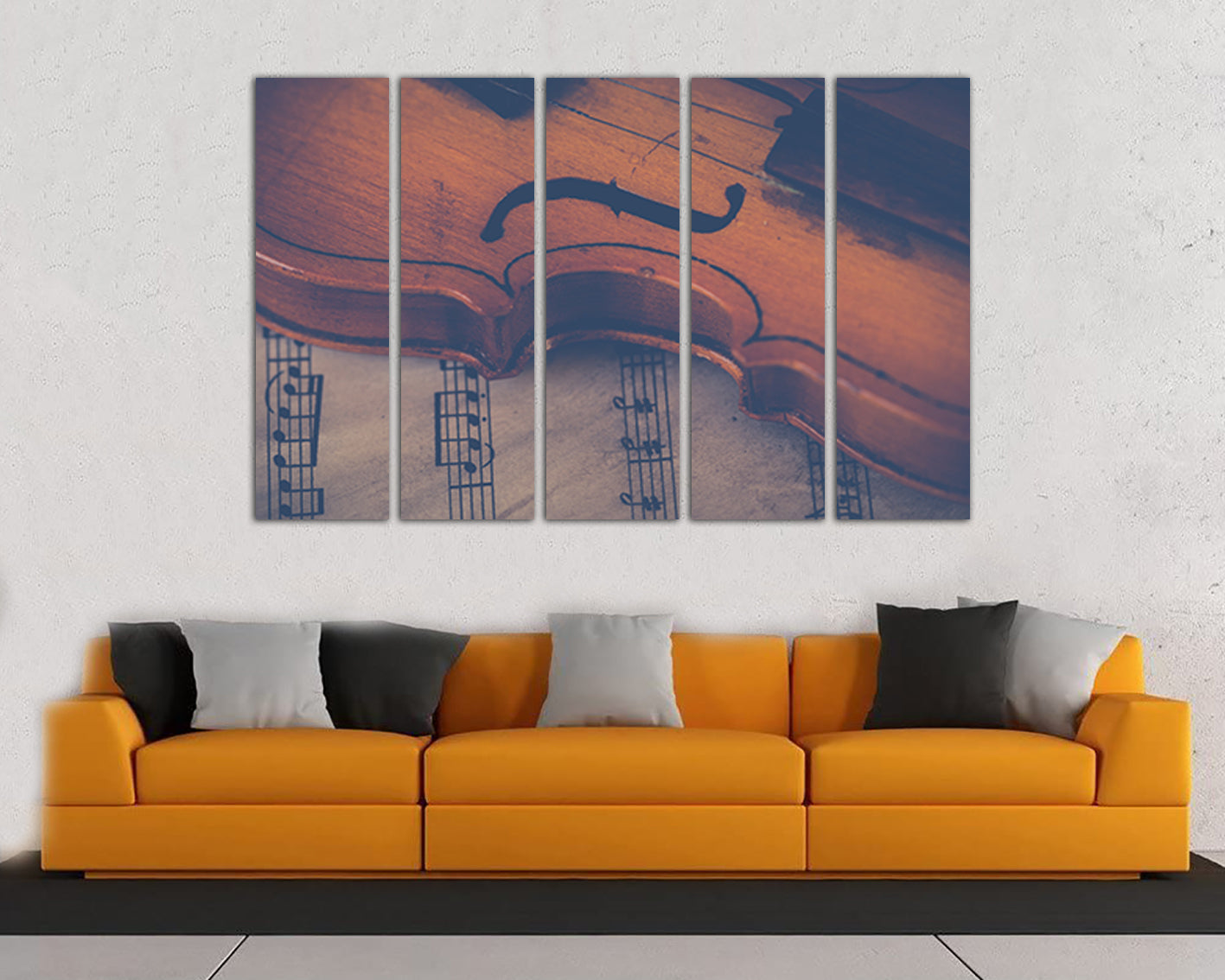 Violin canvas Musical instrument wall decor ready to hang