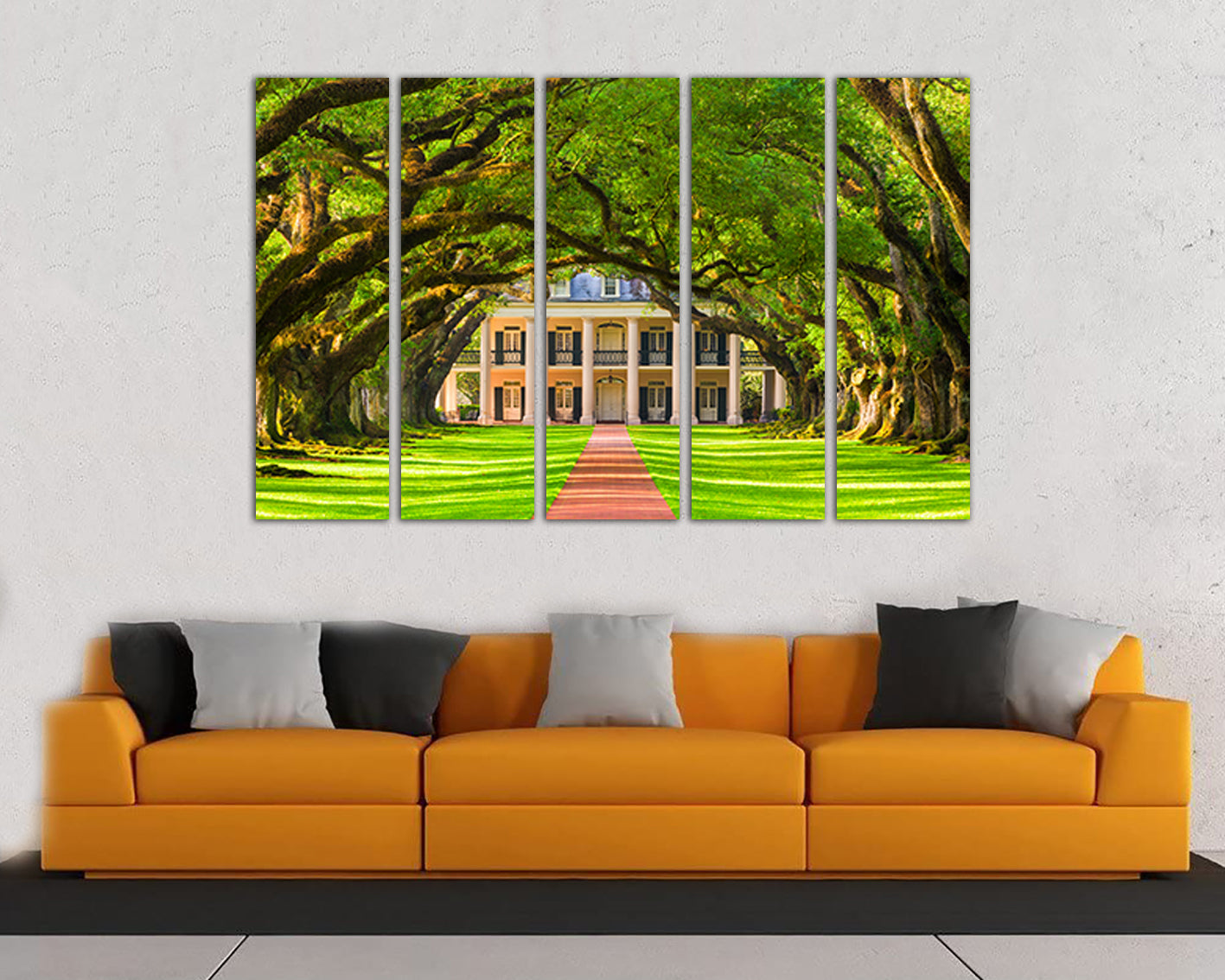 Oak trees canvas Landscape art decor Charleston South Carolina Oak alley plantation Nature artwork