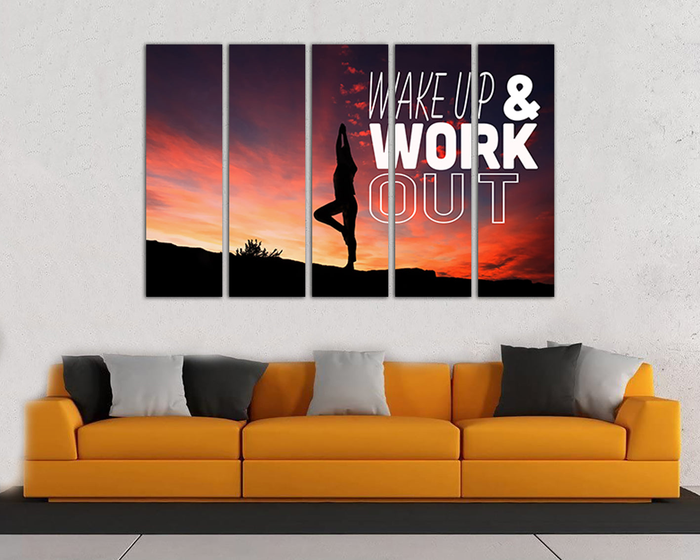Fitness gym print on canvas Sports décor Motivation wall art