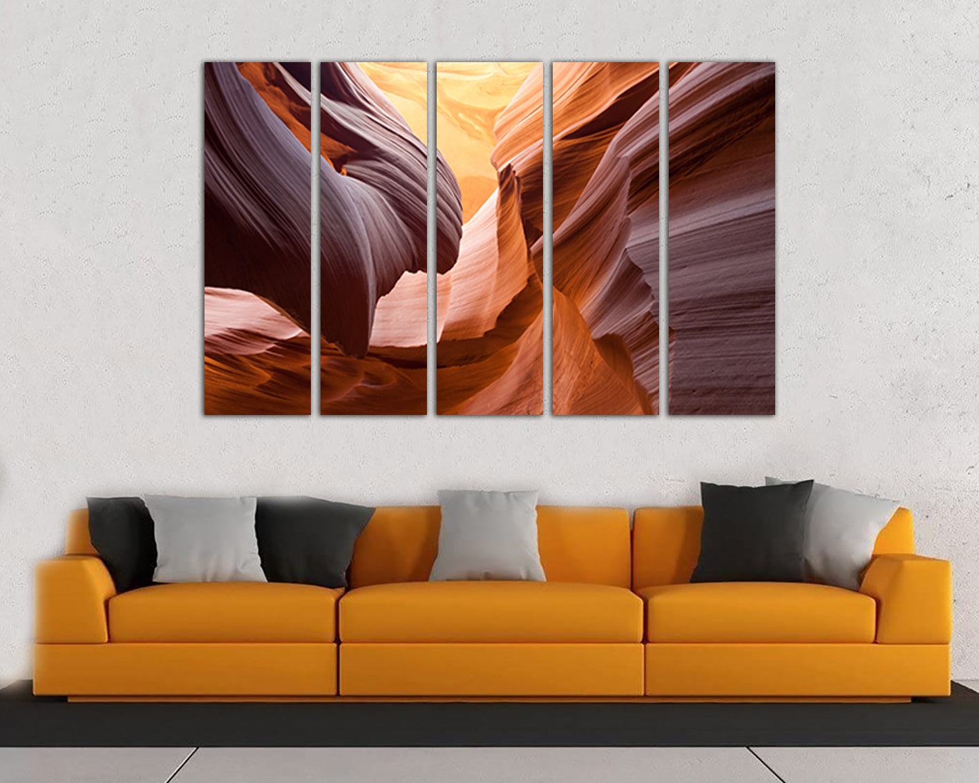 Antelope Canyon Wall art canvas Nature decor Arizona print Cave American artwork Red stone photo
