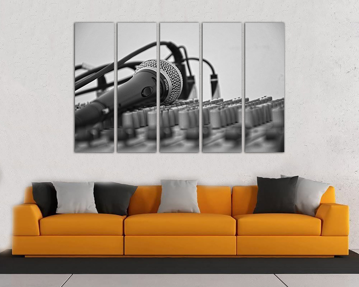 Music studio canvas Microphone decorations studio wall décor Sound of music
