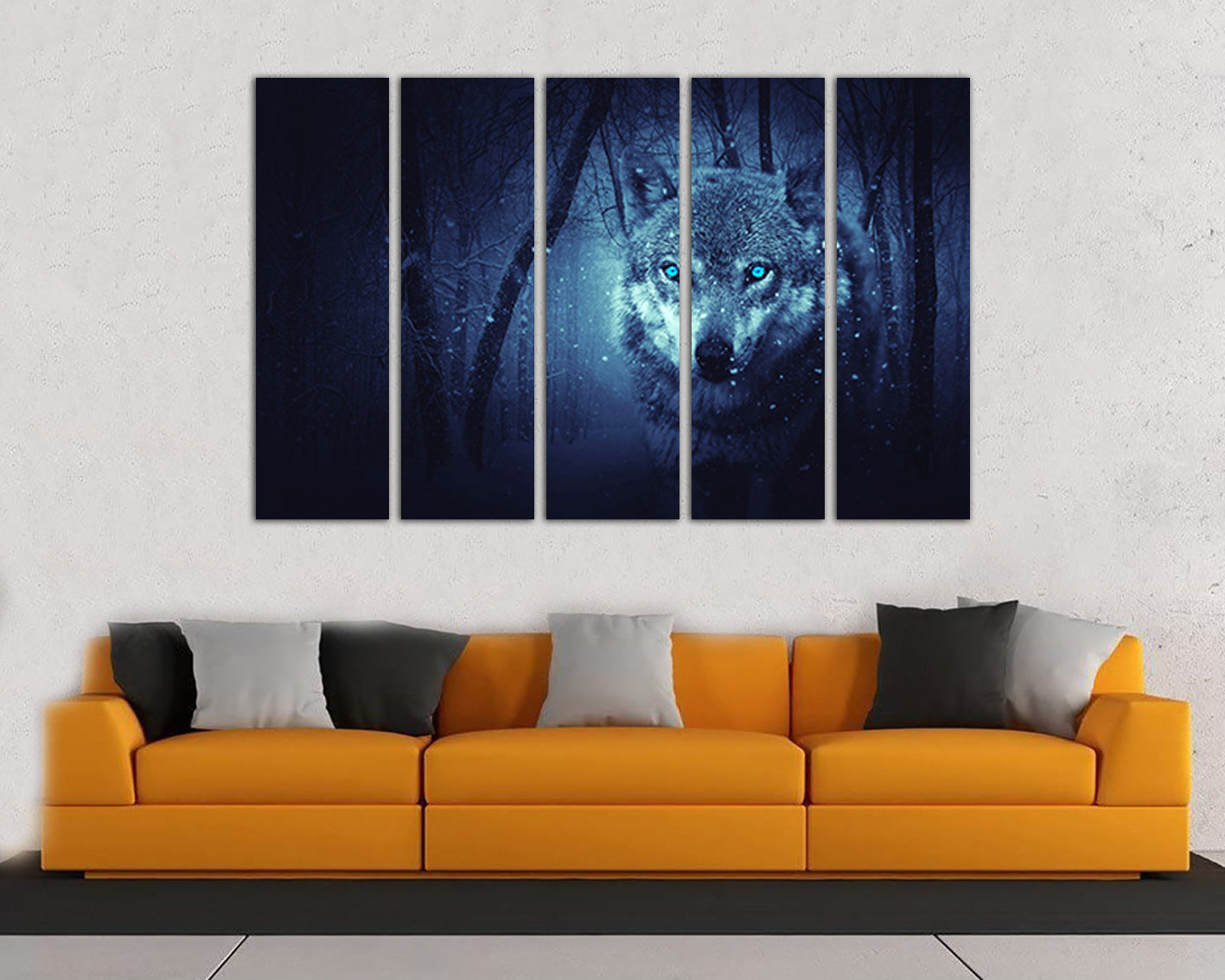 Wolf canvas Wolf art Wolf print Animal decor Wolf poster Wolf wall décor Winter décor Nursery wall art Wild life art Contemporary artwork