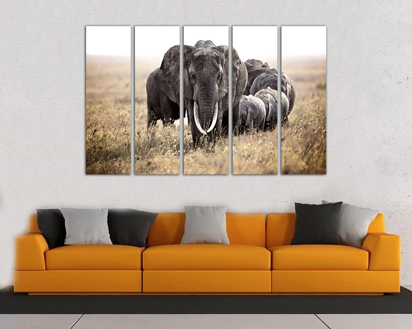 Indian Elephant canvas Animals wall art Safari print Nursery decor