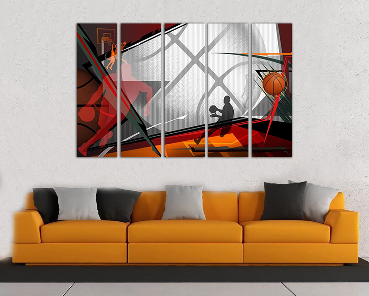 Basketball canvas Sport home art Child wall decor ready to hang
