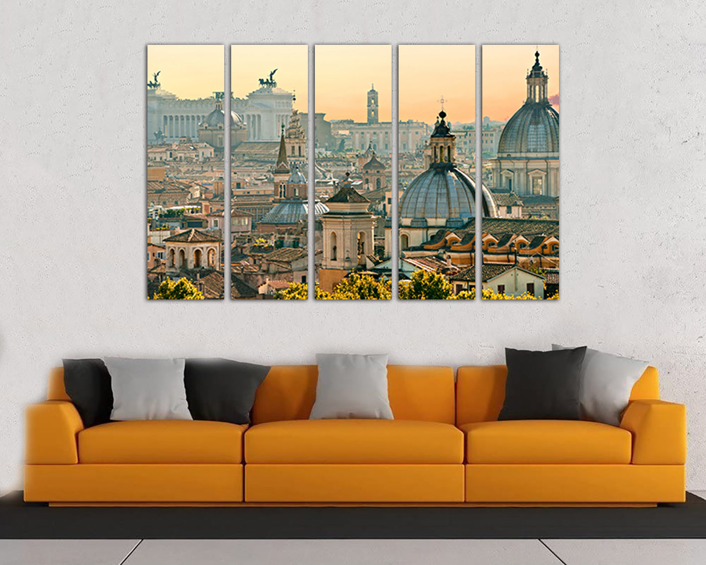 Wall art canvas Vatican St peter's basilica City decor Italy print Rome skyline travel