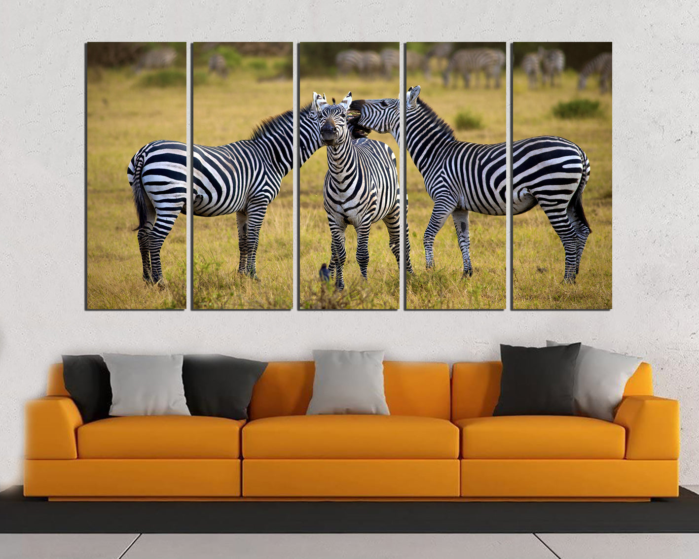 Zebra canvas Animal decor Nursery decor Animal gift Africa print