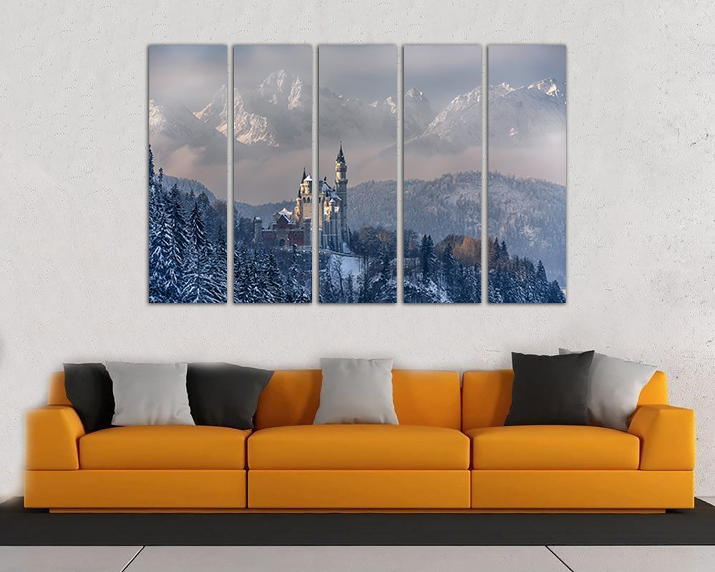 Neuschwanstein art Germany canvas Castle travel decor Landscape home print Bavaria artwork