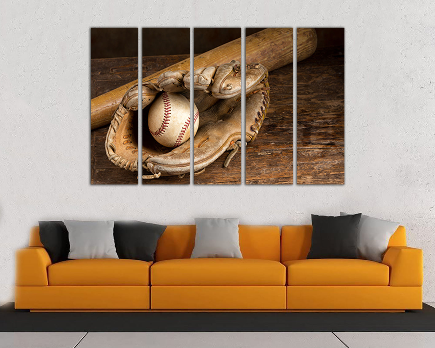 Baseball canvas Sport decor Boy room decor ready to hang