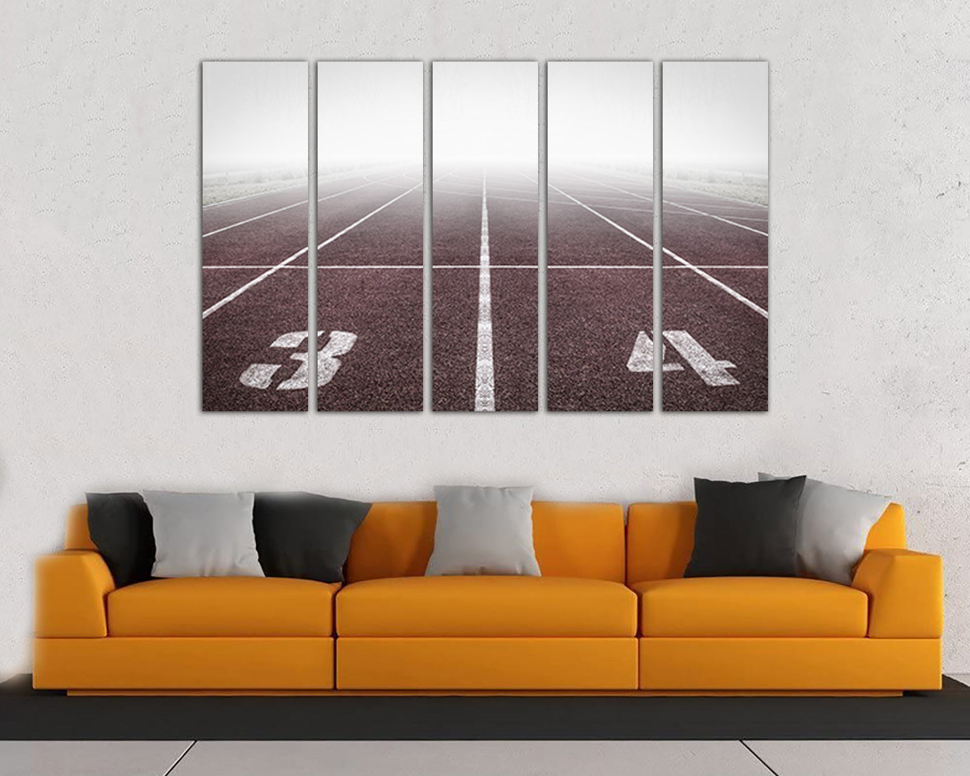 Road sports Running track art canvas ready to hang