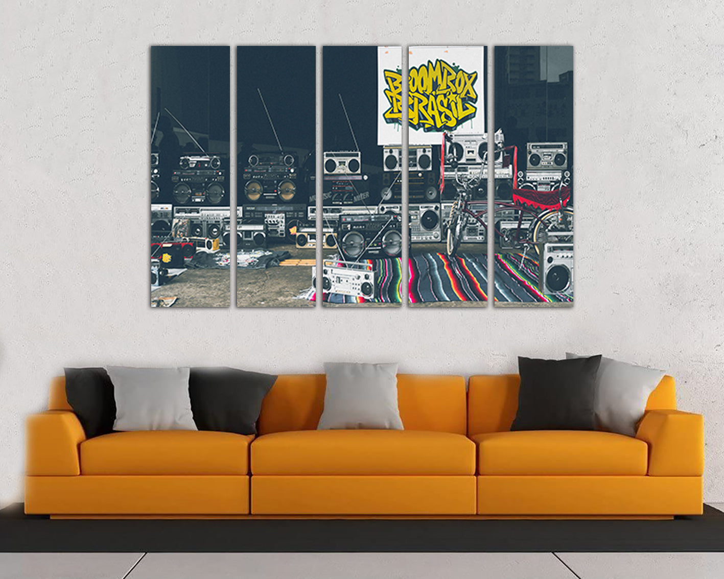 Boombox canvas Radio music print Dancer decor Wall art dance