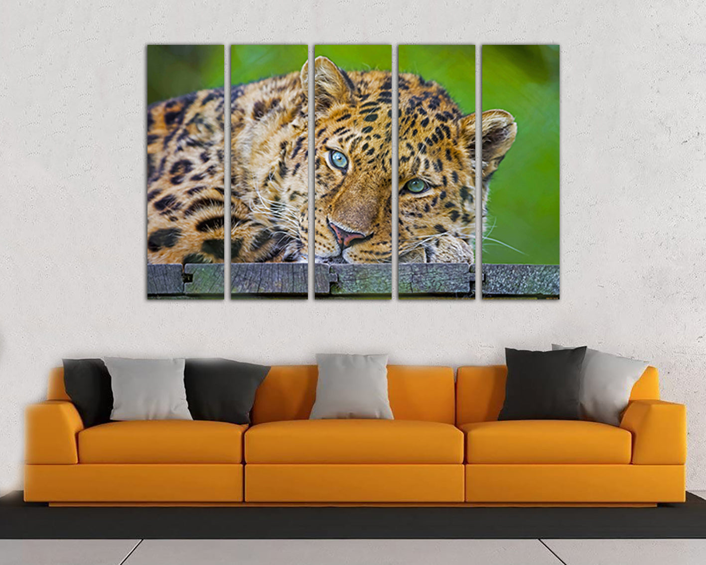 Leopard print on canvas Animals wall décor Wildlife art work