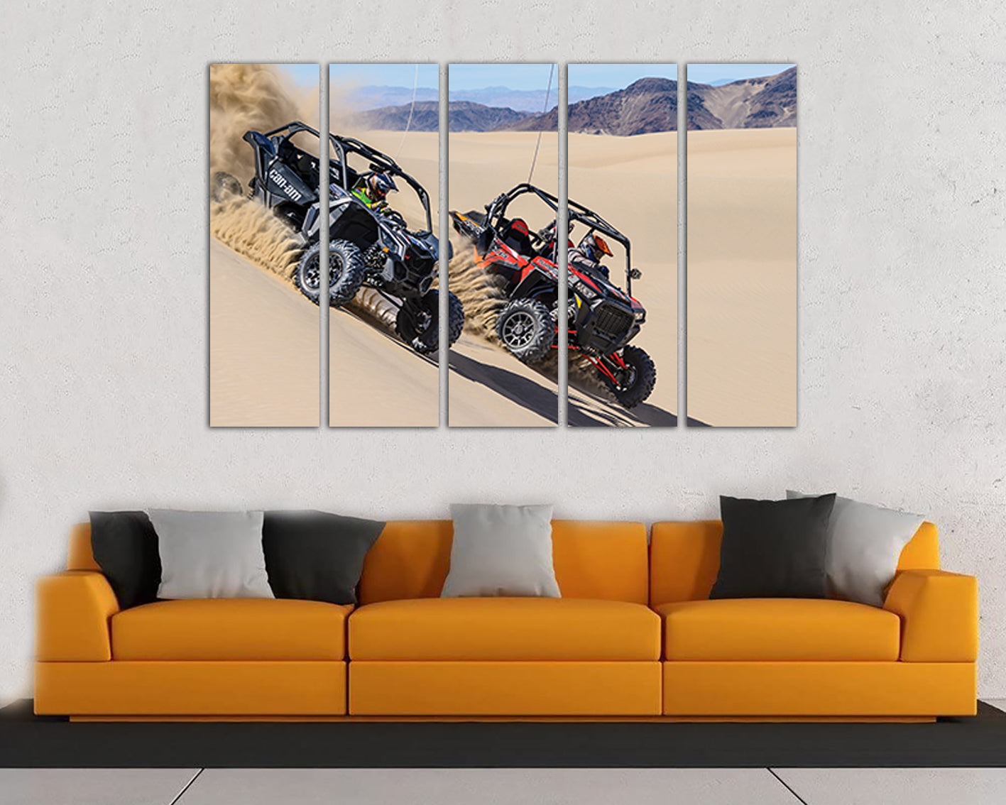Wall art canvas Polaris car Sports print Mechanism decor Racing gift