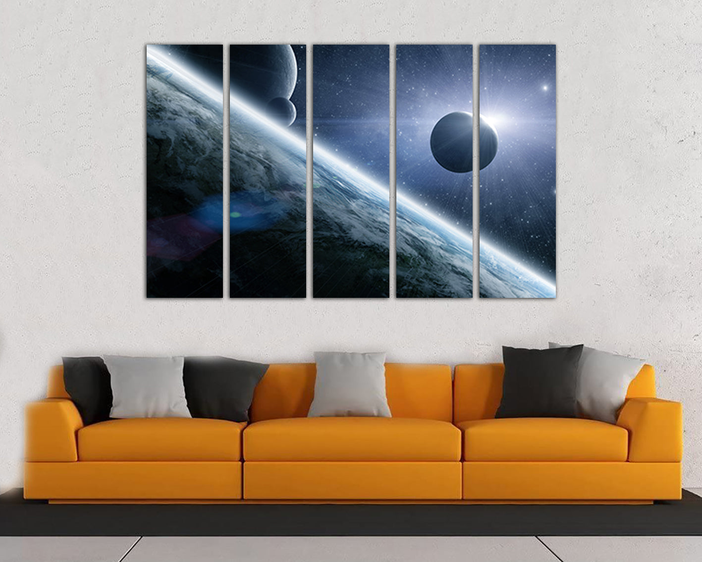 Outer space art Atmosphere decor Universe canvas Astronomy print Earth decor Cosmic wall art