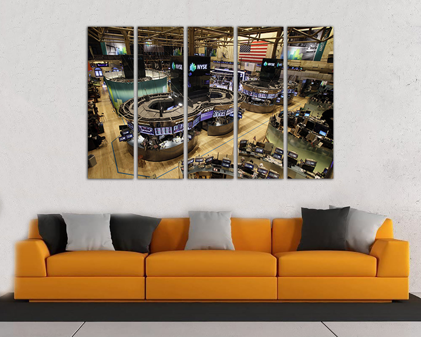 Stock exchange Trading canvas Trade office decor Economics market Buy sell trade Finance art
